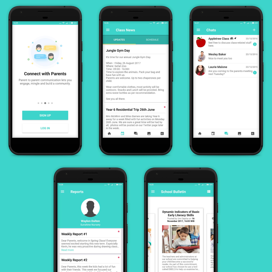 Showcasing Zumi app mockups.